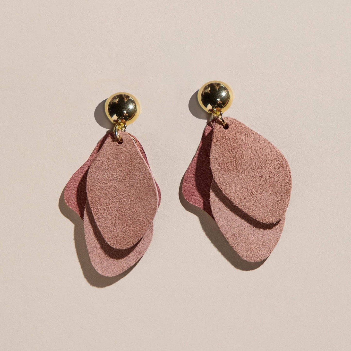 Almond Suede Weston: Gold