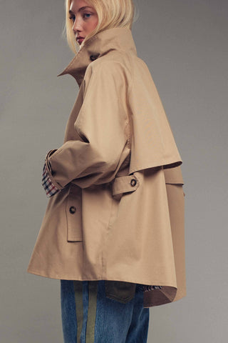 Nicolette Modern A-Line Trench Jacket