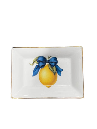 Blue Bow Lemon Dice Dish