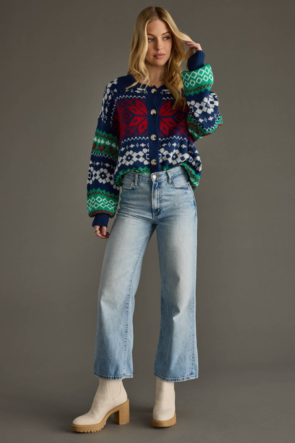 Evelyn Patterned Cardigan