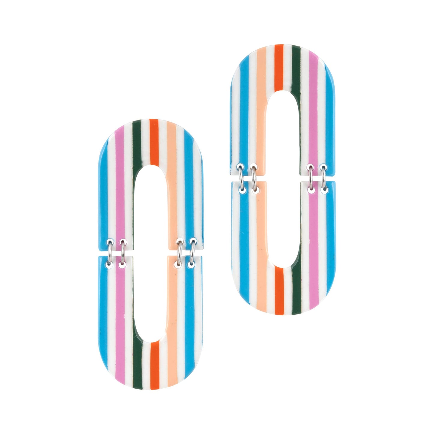 Colorful Striped Rancher Earrings