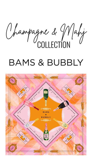 NEW NEOPRENE Bams & Bubbly Mahjong Mat | In Stock