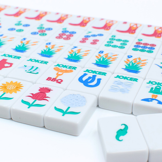 THE TEXAS SERIES  |  Mahjong with Lone Star Flair  |  Mesquite White Tile Set