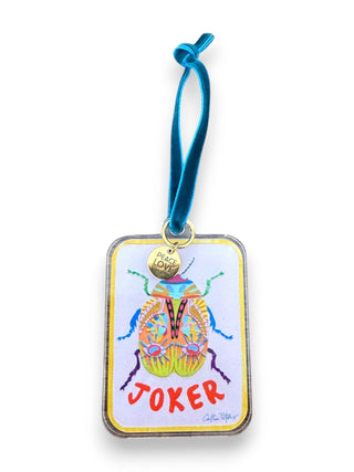 Caitlin Peters x Peace Love Mahjong Acrylic Ornament: Scarab of Fortune