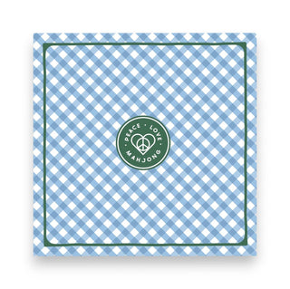 Pink Cabana Plaid Mahjong Mat