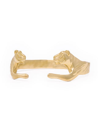 Bianca Tiger Cuff Bangle Brass
