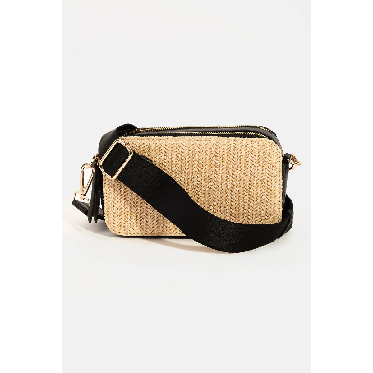 Rectangle Crossbody Straw Bag: KELLY GREEN