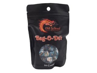Bag O' D6's 12mm 60ct - Vorpal - Dark Blue & White