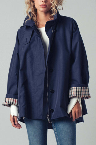 Nicolette Modern A-Line Trench Jacket