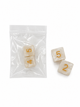 Ivory Pearl Mahjong Dice (Set of 2)
