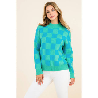 Kelly Checkered Sweater: MINT