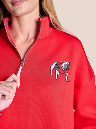 The Campus Quarterzip Pullover | Georgia: LG
