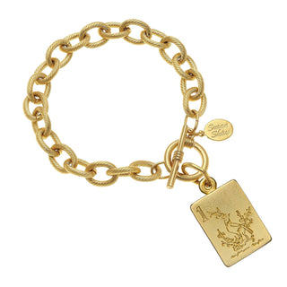 Susan Shaw 1 Bam Bird Mahjong Tile Bracelet
