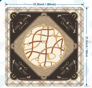 The Derby Day Mahjong Mat | Equestrian Collection: 33" x 33"