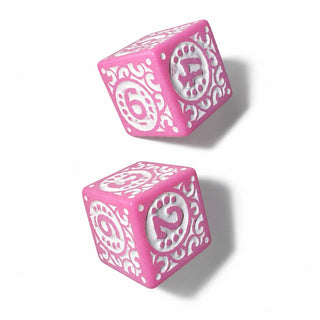 Vintage Pink Mahjong Dice (Pair of 2)