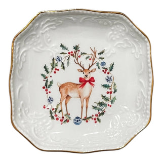 Holly Deer Dice Dish