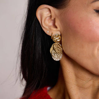 Kasey Crushed Gold Earrings