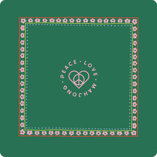 Mahjong Mat: French Blue with Cherries