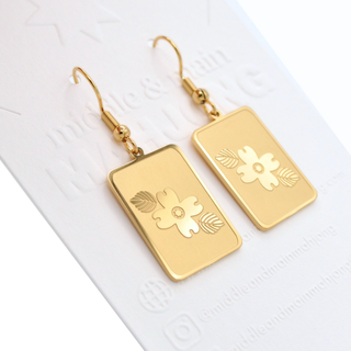 Mahjong Flower Power Earrings