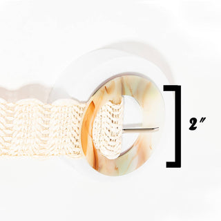 Ivory Braided Belt