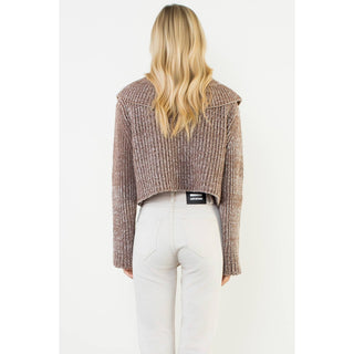 Mihaly Cropped Knitted Collar Cardigan