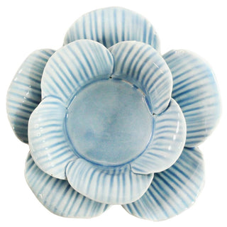 Baby Rose Tea Light Holder Ceramic Sky Blue