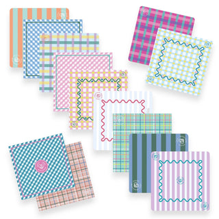 Pink Cabana Plaid Mahjong Mat