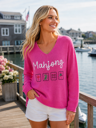 Palm Beach Mahjong Sweater