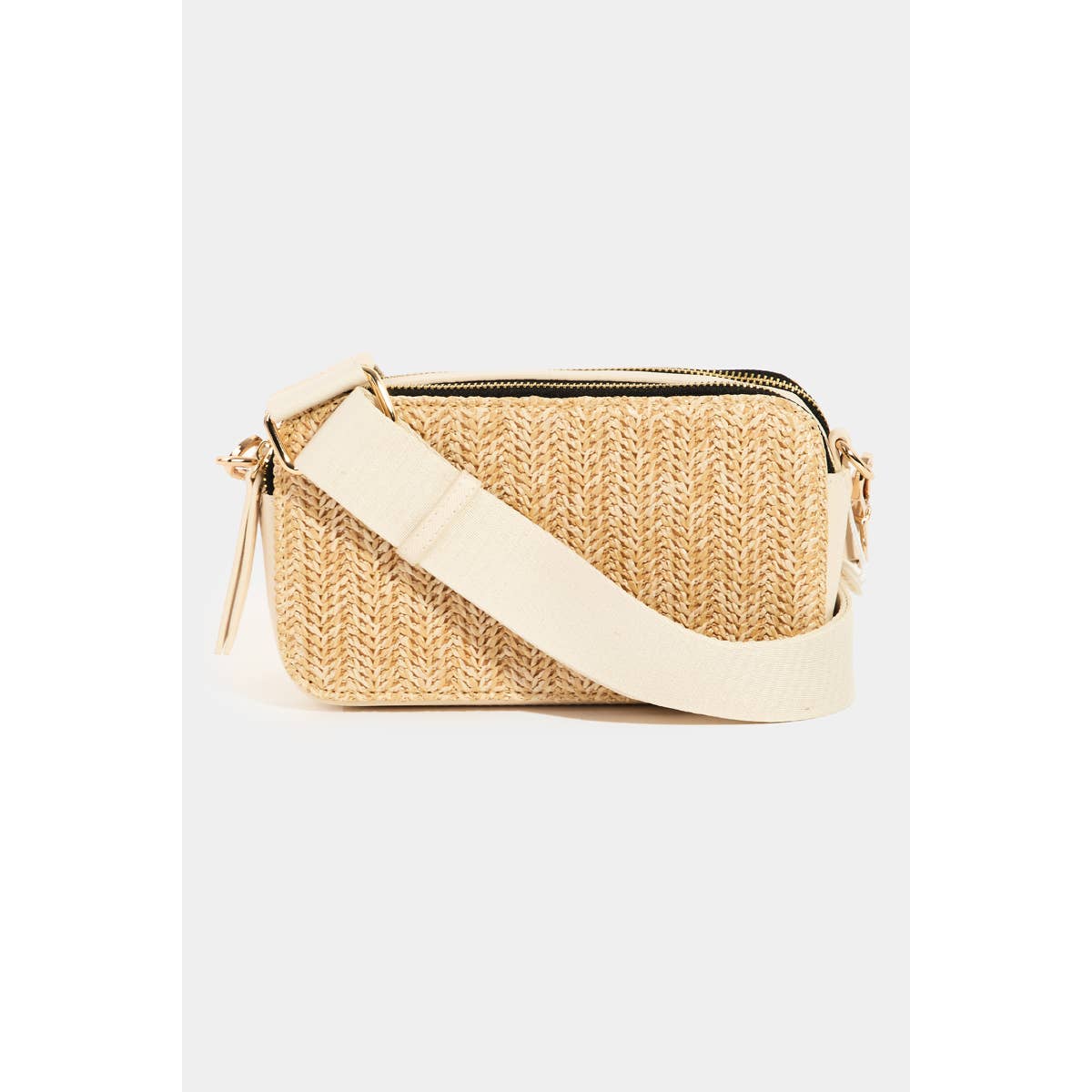 Rectangle Crossbody Straw Bag: KELLY GREEN