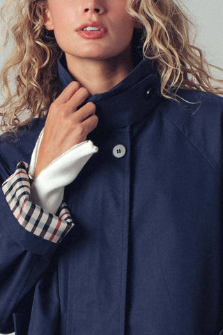 Nicolette Modern A-Line Trench Jacket