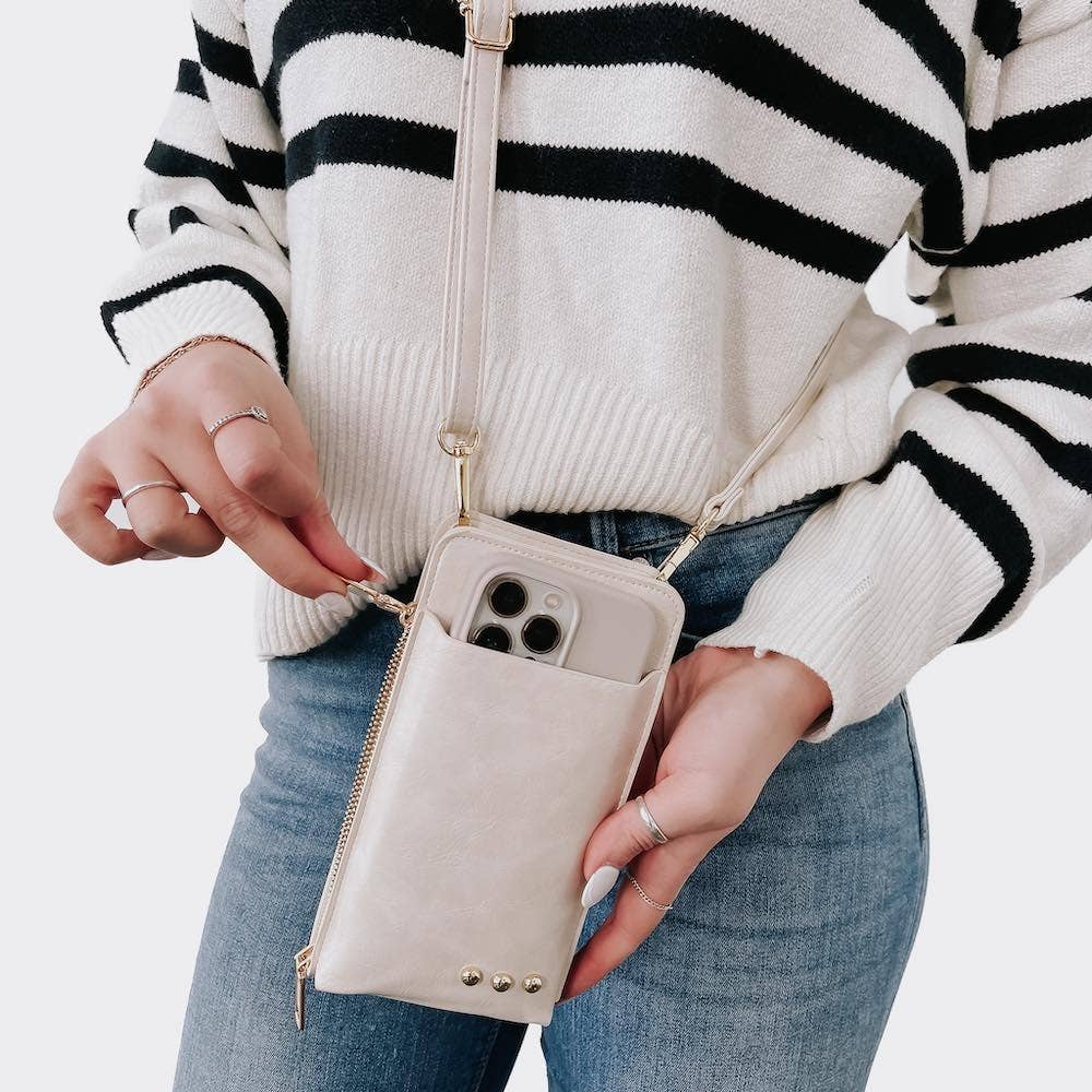 Double Duty Phone Bag: Cream