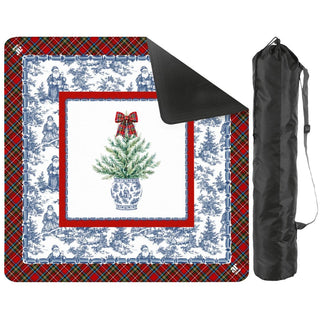 Tartan Toile Noël Mahjong Mat