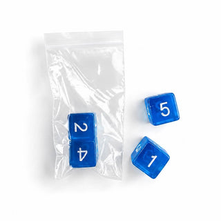 Brilliant Blue Jelly Mahjong Dice (Set of 2)