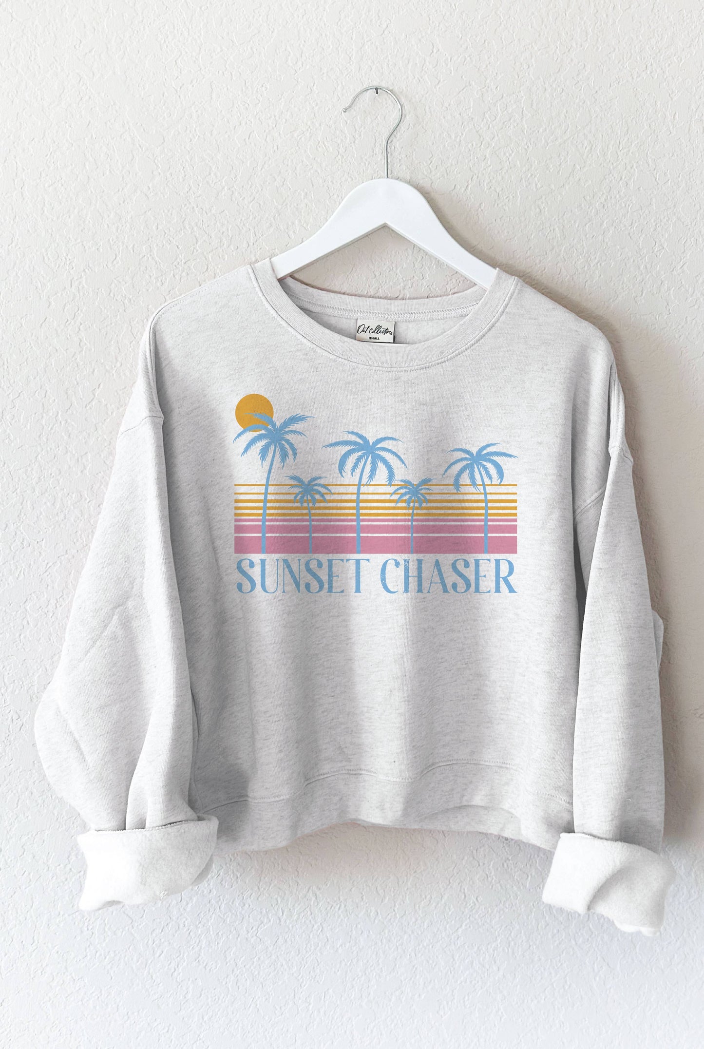 SUNSET CHASER Mid Graphic Sweatshirt: ROSE / M