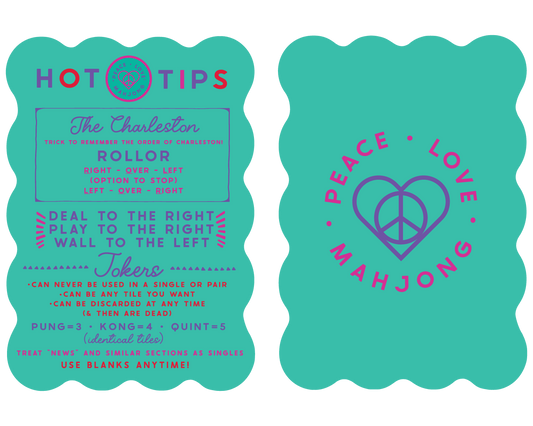 Mahjong Tile Shufflers (Set of 2): Hot Tips - Aqua