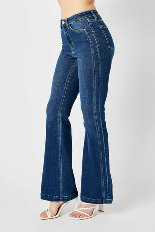 HW Angled Side Seam Detail Flare: DK / 7(28)