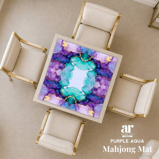 Grand Marble Mahjong Mat: Purple/Aqua (Preorder)