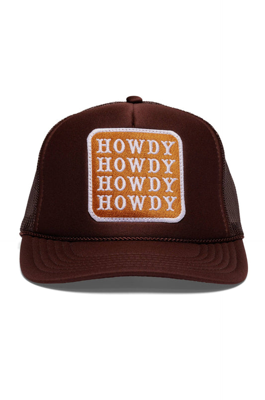 Brown Howdy Trucker Hat