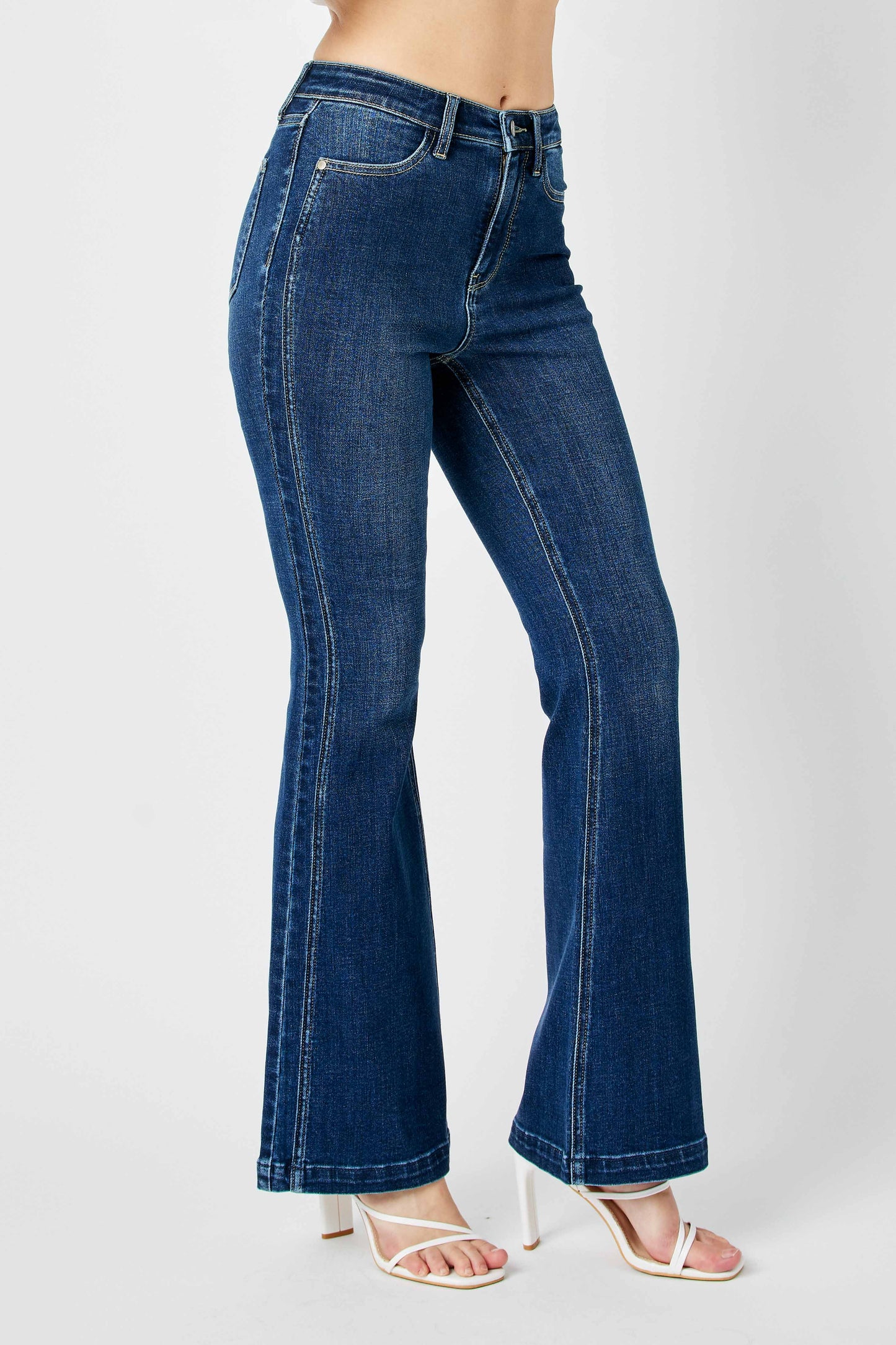 HW Angled Side Seam Detail Flare: DK / 11(30)