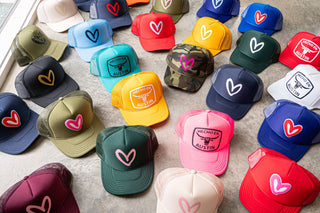 Imperfect Heart Trucker Hat - Classic Colorways: Camo/Red