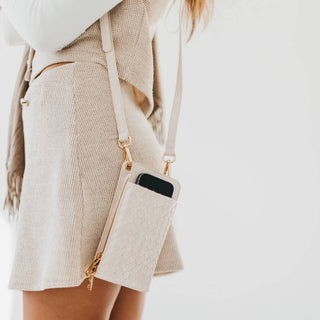 Woven Double Duty Phone Bag : Woven Brown