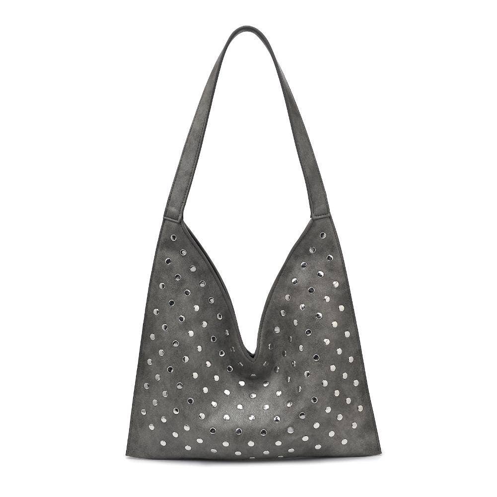 Tori Studded Hobo: Chocolate