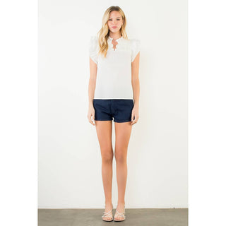 Sinclair Flutter Sleeve Top