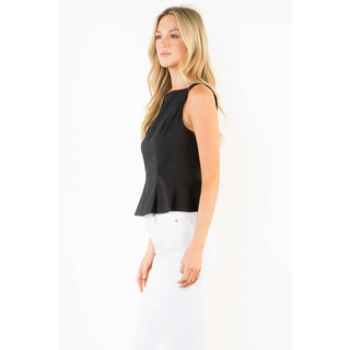 Sleeveless Peplum Top: YELLOW / XS-S-M-L(1-2-2-1)