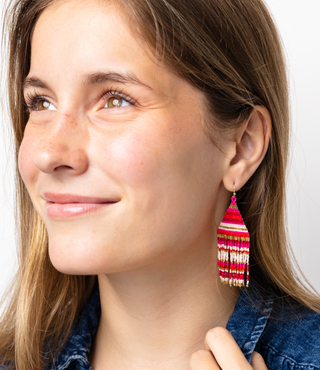 Lexie Earrings: Hot Pink