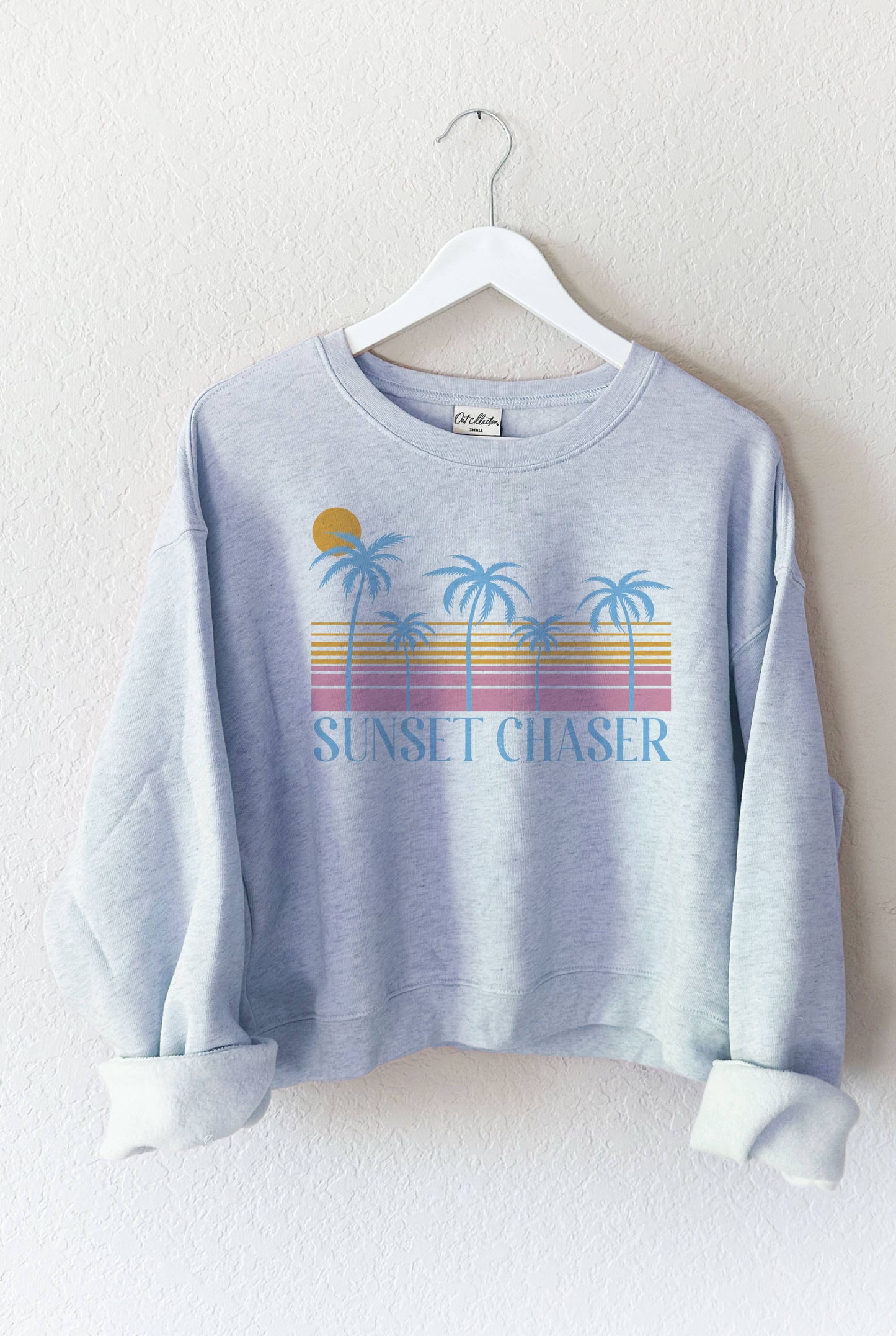 SUNSET CHASER Mid Graphic Sweatshirt: ROSE / M