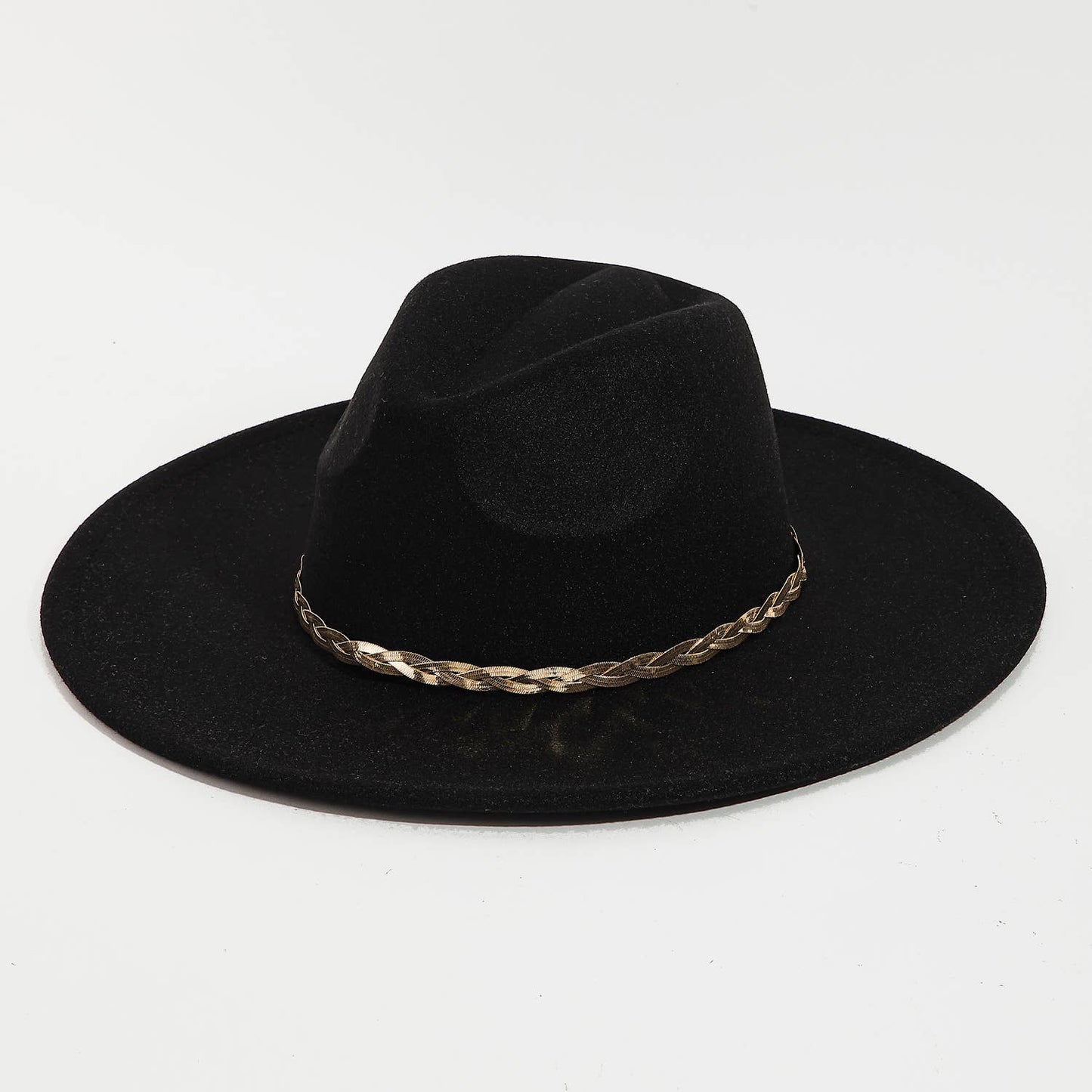 Braided Snake Chain Fedora Hat: KHAKI