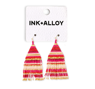 Lexie Earrings: Hot Pink