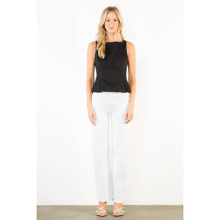 Sleeveless Peplum Top: YELLOW / XS-S-M-L(1-2-2-1)