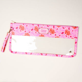 Mahjong Tile Keeper Pouch–Poppin' Petals Hot Pink